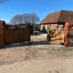 Solid Oak Gates Automated using Roger Technology