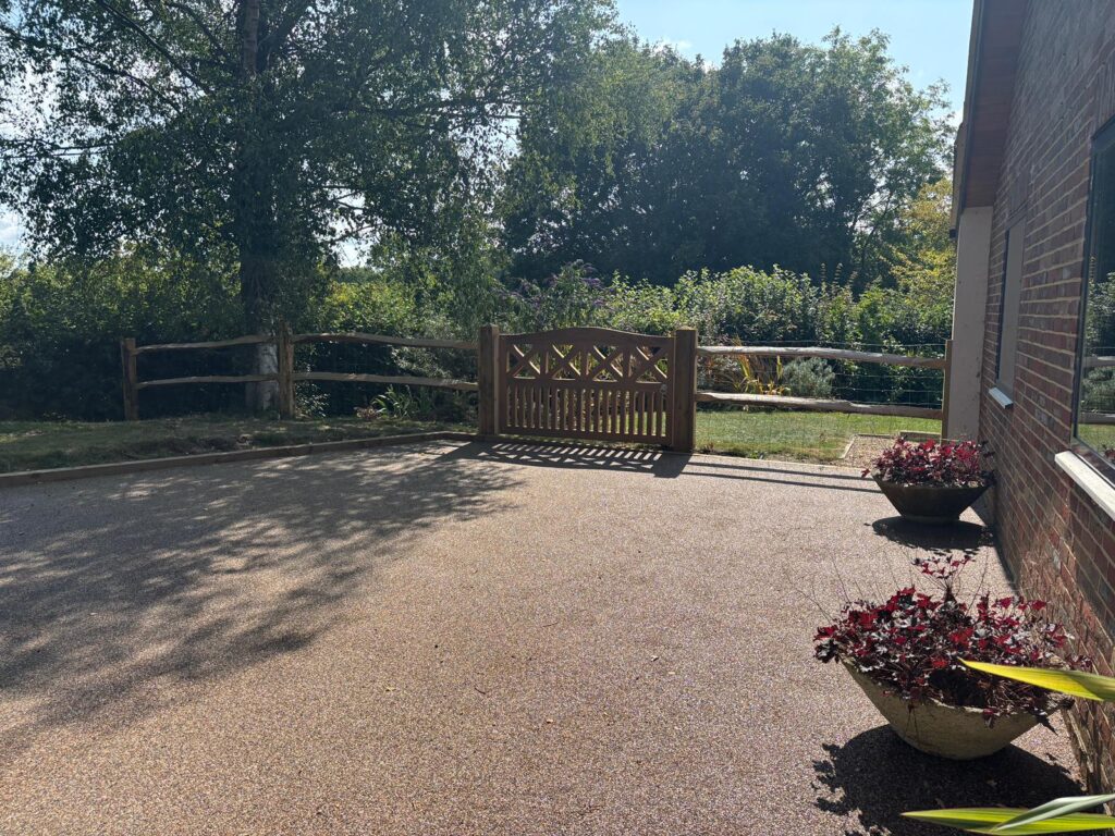 Iroko manual gate installed in Barcombe