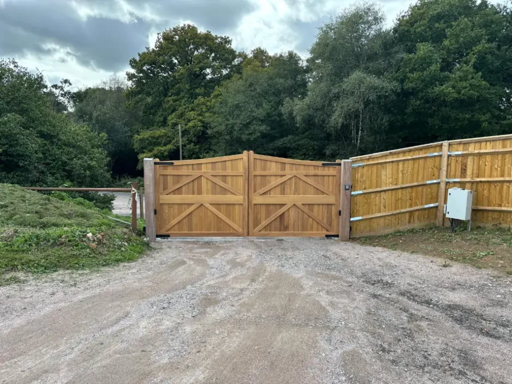 Iroko hardwood gate Post installation longshot