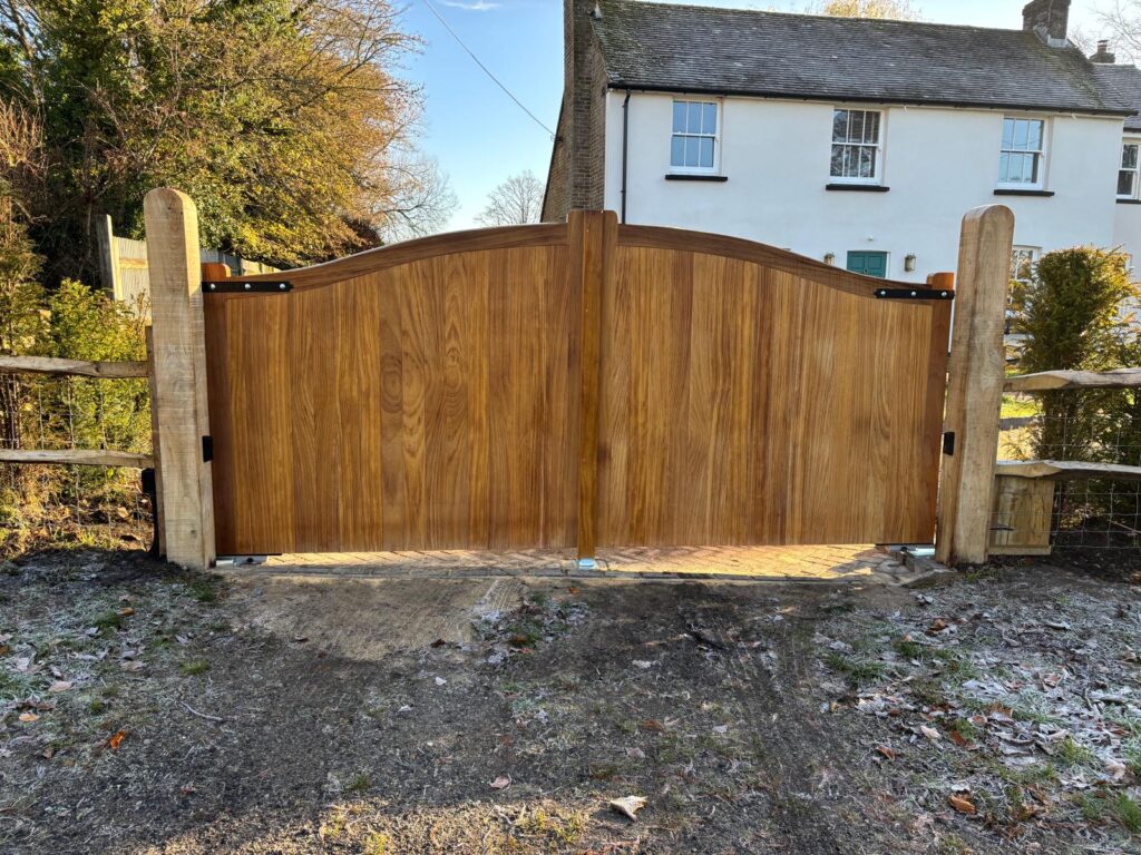 Softwood 5 bar gates Installation in Plumpton - External Large gate