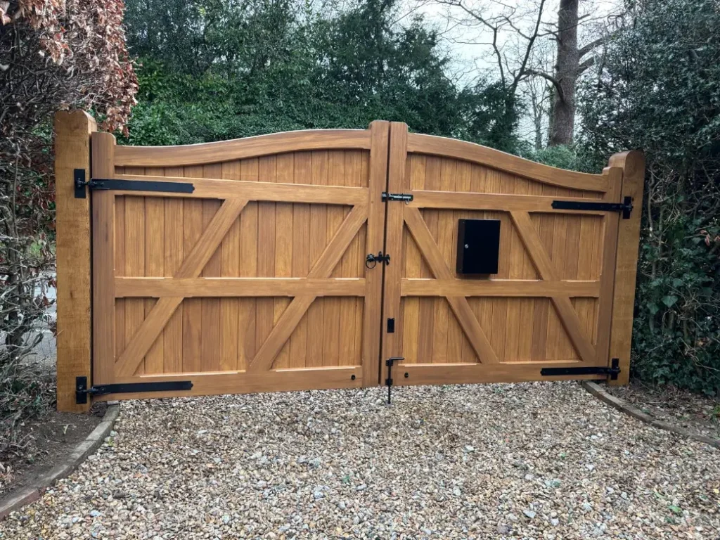 Manual Iroko Hardwood Gate exit